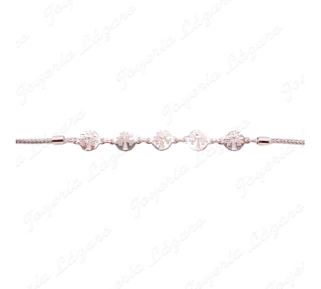 PULSERA PLATA 5 ARBOL VIDA PEQUEÑOS CENTRO