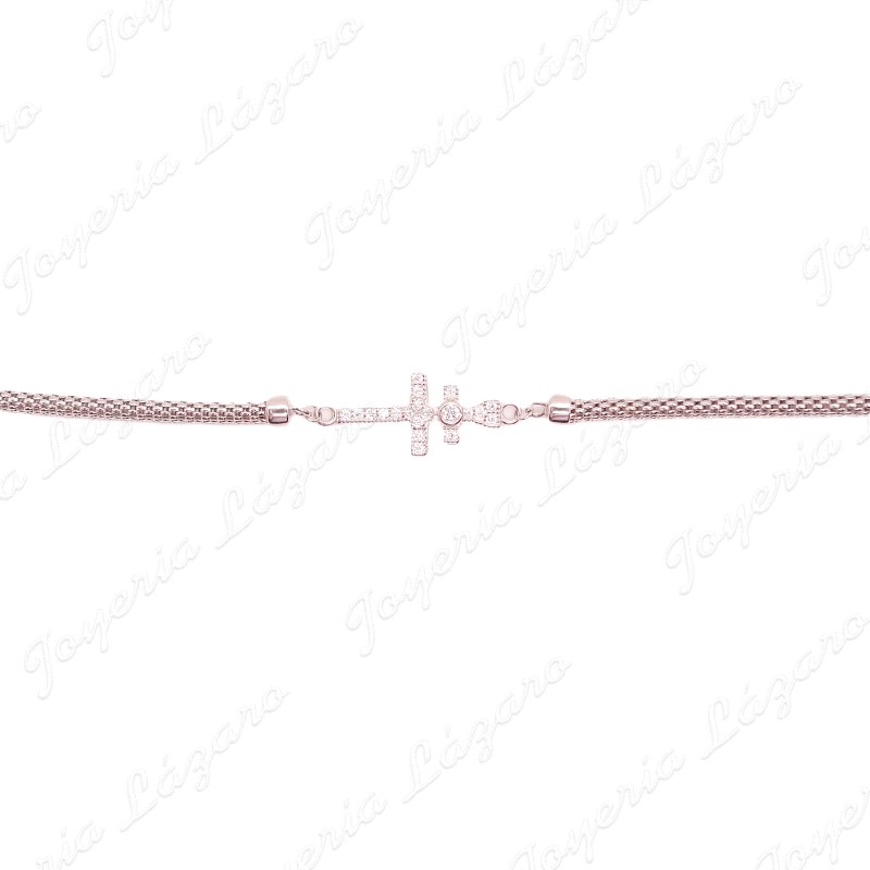 PULSERA PLATA CORDON CARAVACA CIRCONITAS