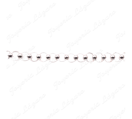 PULSERA PLATA LEY BOLAS PLACARI