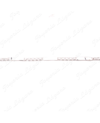 PULSERA PLATA 3 PLAQUITAS LISAS