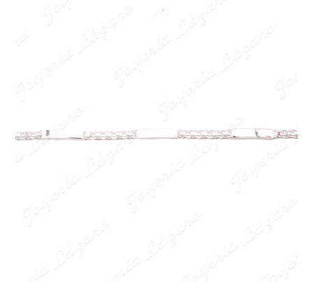 PULSERA PLATA 3 PLAQUITAS LISAS