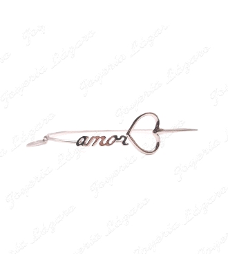 PULSERA PLATA ARO TUBOAMOR CORAZON