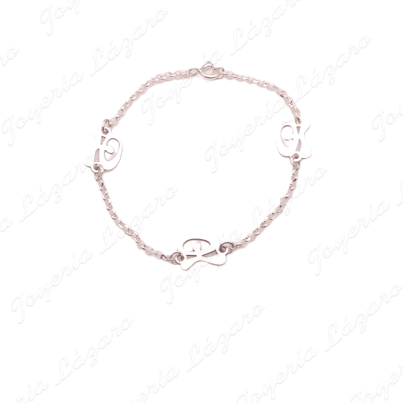 PULSERA PLATA 3 INDALOS BAILON
