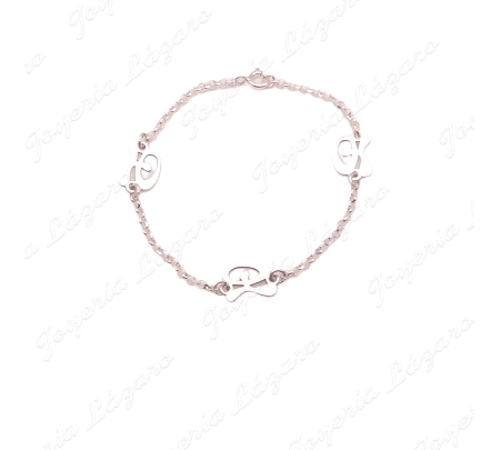 PULSERA PLATA 3 INDALOS BAILON