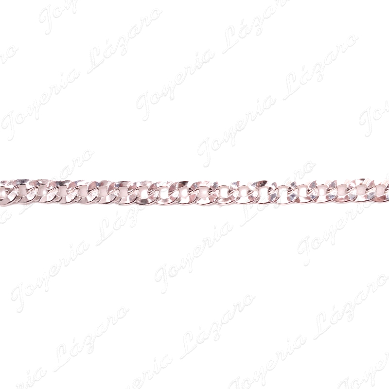 PULSERA PLATA ESLABONES  BARBADA