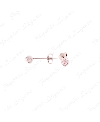 3 PARES PEND. PLATA MINI BOLAS CIRCONITAS C. PRESION