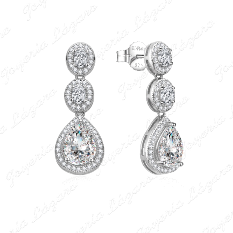 PEND. LARGOS PLATA 3 ROSETONES EN ESCALA ULTIMO LAGRIMA CIRCO CERCO