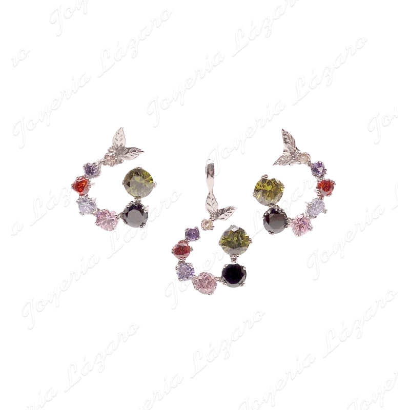 PEND. LARGOS  HOJAS CIRCULO PLATA CHAPADA PLATINO CIRCOS COLOR C. PRES