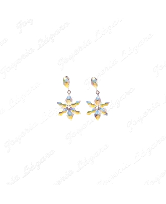 PEND. LARGOS PLATA CHAPADA PLATINO ESTRELLA SWAROVSKI