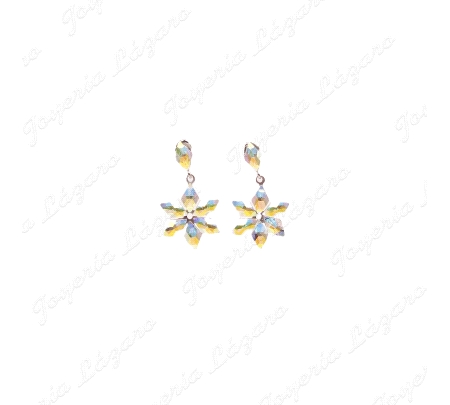 PEND. LARGOS PLATA CHAPADA PLATINO ESTRELLA SWAROVSKI