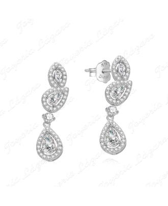 PEND. LARGOS PLATA LAGRIMAS CIRCONITAS NOVIA CIERRE PRESION