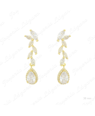 PEND. LARGOS PLATA CHAPADA ORO 35MM CIRCOS+LAGRIMA