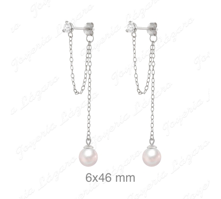 PEND. LARGOS PLATA CIRCO+CADENA PERLA BOLA SINT. C. PRES