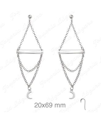 PEND. LARGOS PLATA LUNA CADENAS TRAPECIO CIERRE HIPPIE