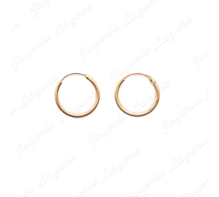 PEND. AROS PLATA TUBO 1.5X15MM plata