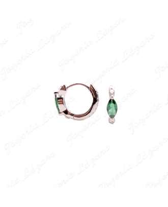 PEND. AROS PLATA MICROCNIRCO+CIRCO MARQUESA AZUL O VERDE C. BISAGRA