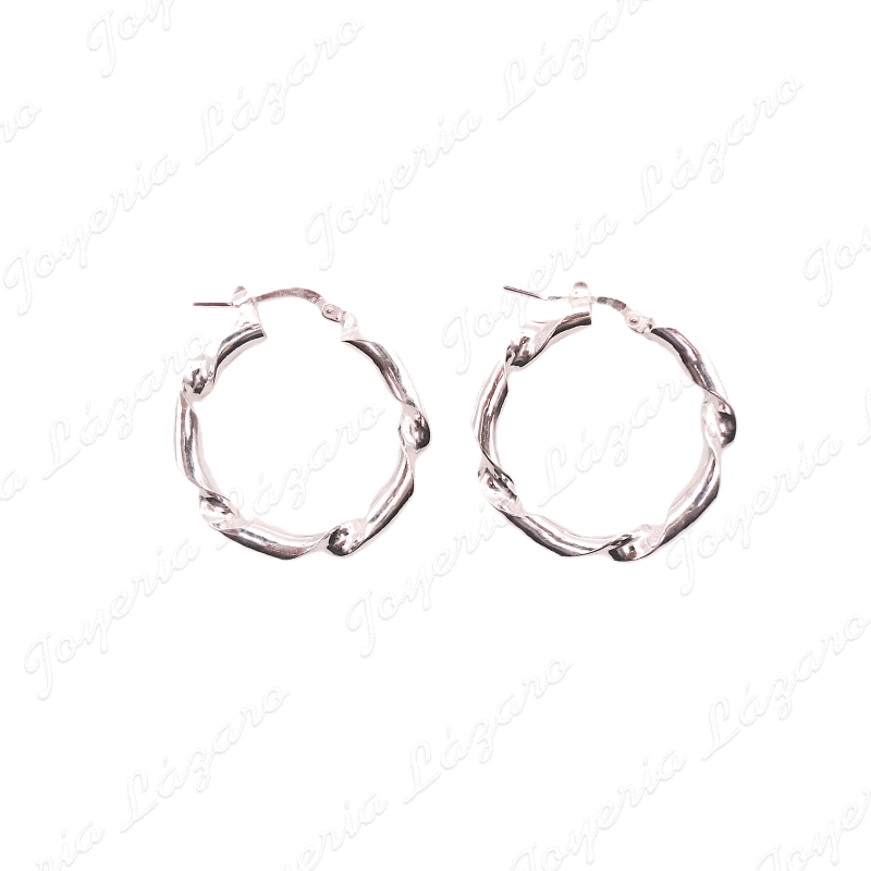 PEND. AROS PLATA RETORCIDOS 4X21MM INT.