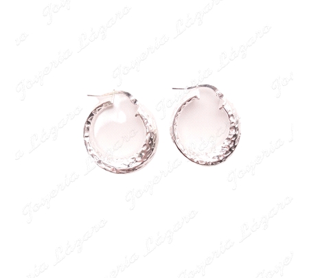 PEND. AROS PLATA TALLADO HUECOS RETORCIDOS