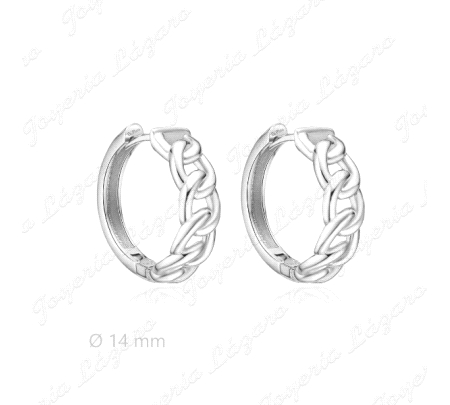 PEND. AROS PLATA CADENETA 14MM