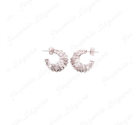 PEND. 1/2 AROS PLATA CHAPADA PLATINO +3 CIRCOS