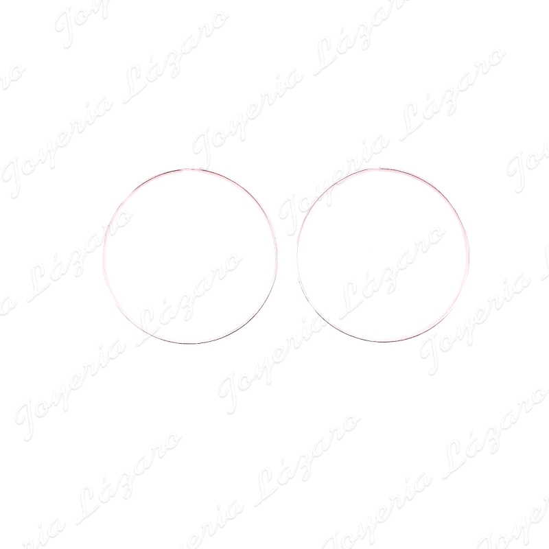 PENDIENTE  AROS PLATA TUBO 75MM