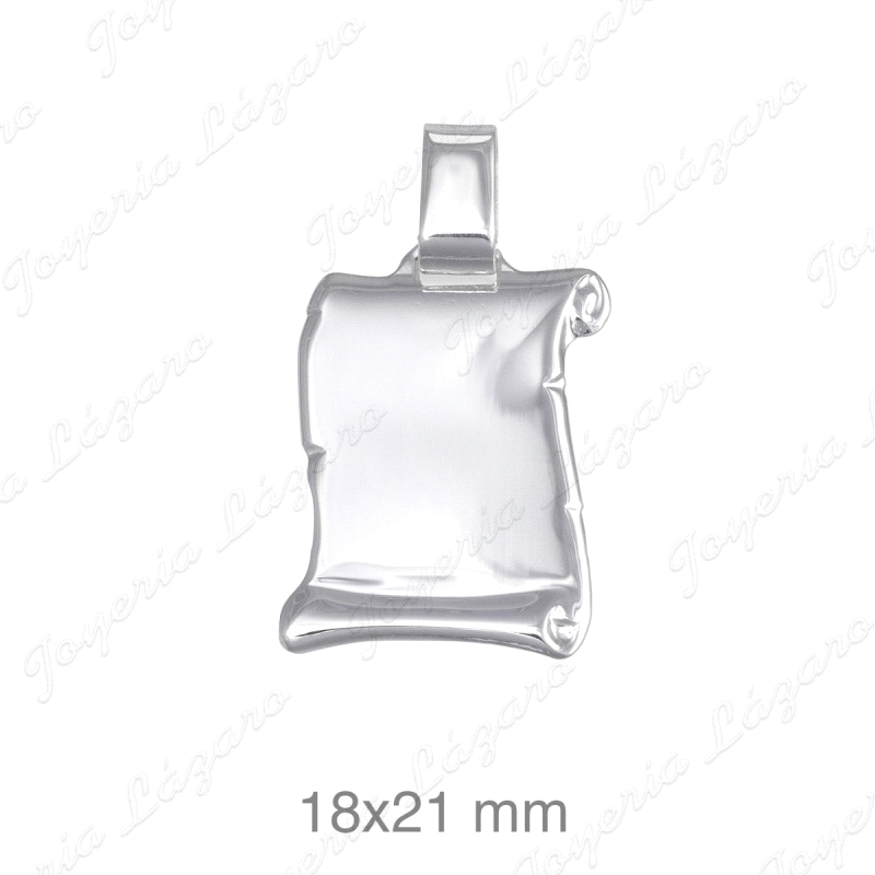 PLACA PLATA PERGAMINO 16X22