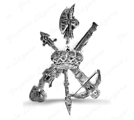 PIN, INSIGNIA, EMBLEMA PLATA LA LARGION 14X21