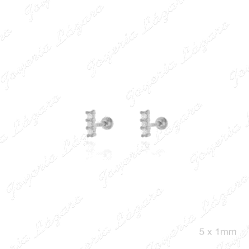 PLATA PIERCING BARRA 3 CIRCO