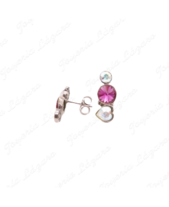 PEND. PLATA TREPADOR 1 CORAZON C. SWAROVSKI MORADO