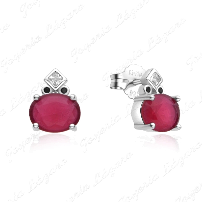 PEND. PLATA CUAJO MAS CIRCO ROJA EN GARRAS CIERRE PRESION