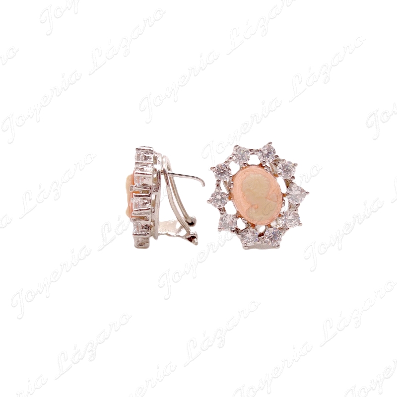 PEND. PLATA CHAPADA PLATINO CAMAFEO+CIRCONITA C. OMEGA
