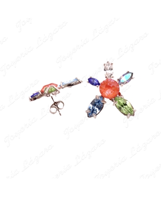 PEND. PLATA CHAPADA EN PLATINO LANZADERAS COLORES C. PRESION