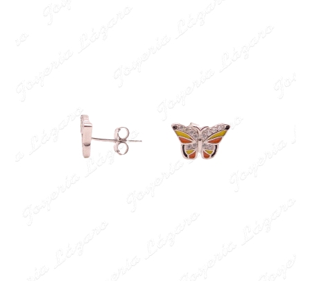 PEND. PLATA MARIPOSA ESMALTE CIRCONITAS