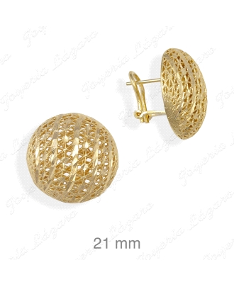 PEND. PLATA BAÑO ORO REDONDOS 21MM CALADO,OMEGA