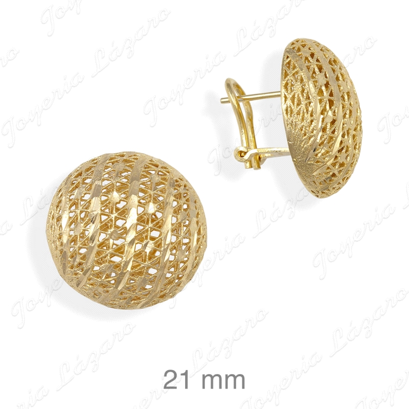 PEND. PLATA BAÑO ORO REDONDOS 21MM CALADO,OMEGA