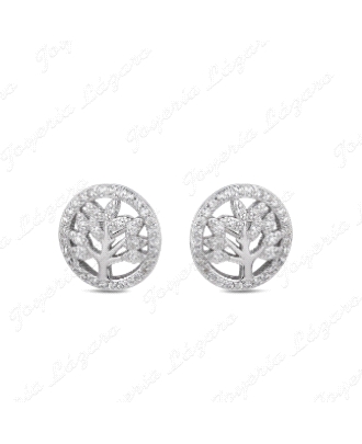 PEND. PLATA RODIADA ARBOL VIDA 1MM CIRCONITAS