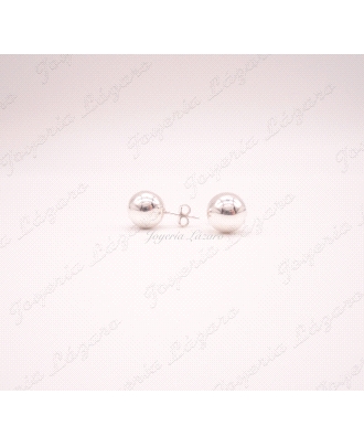 PLATA PENDIENTES BOLAS 10MM