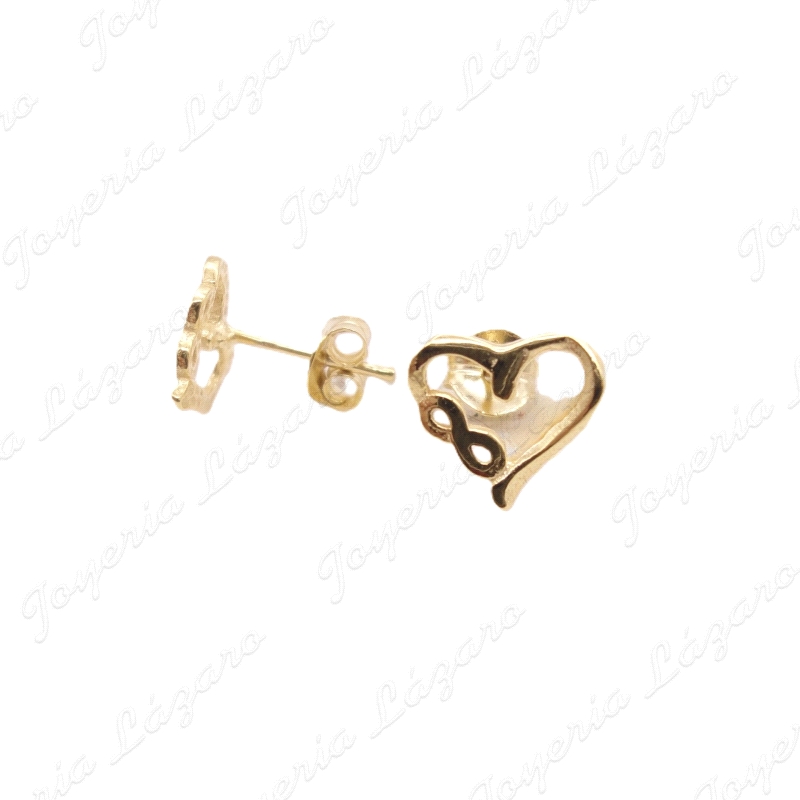 PLATA PENDIENTES CORAZON INFINITO BIC