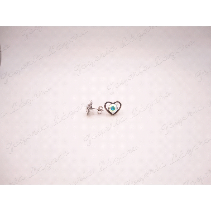 PLATA PEND. SWAROVSKI  CORAZON+CERCO