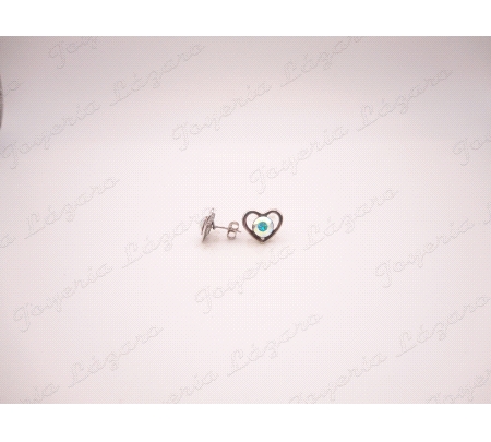 PLATA PEND. SWAROVSKI  CORAZON+CERCO