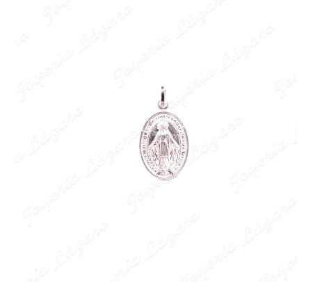 MEDALLA PLATA OVAL MILAGROSA 15X18