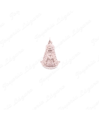 MEDALLA PLATA VIRGEN ROCIO 27X18MM BRILLO