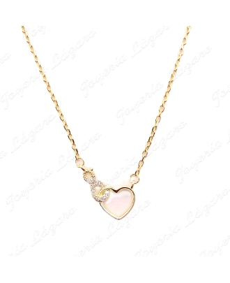 GARGANTILLA PLATA CHAPADA ORO CORAOZN+INFINITO ENLAZADOS