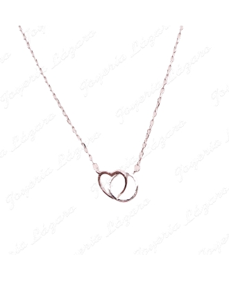 GARGANTILLA PLATA CORAZON +ALIANZA ENLAZADAS