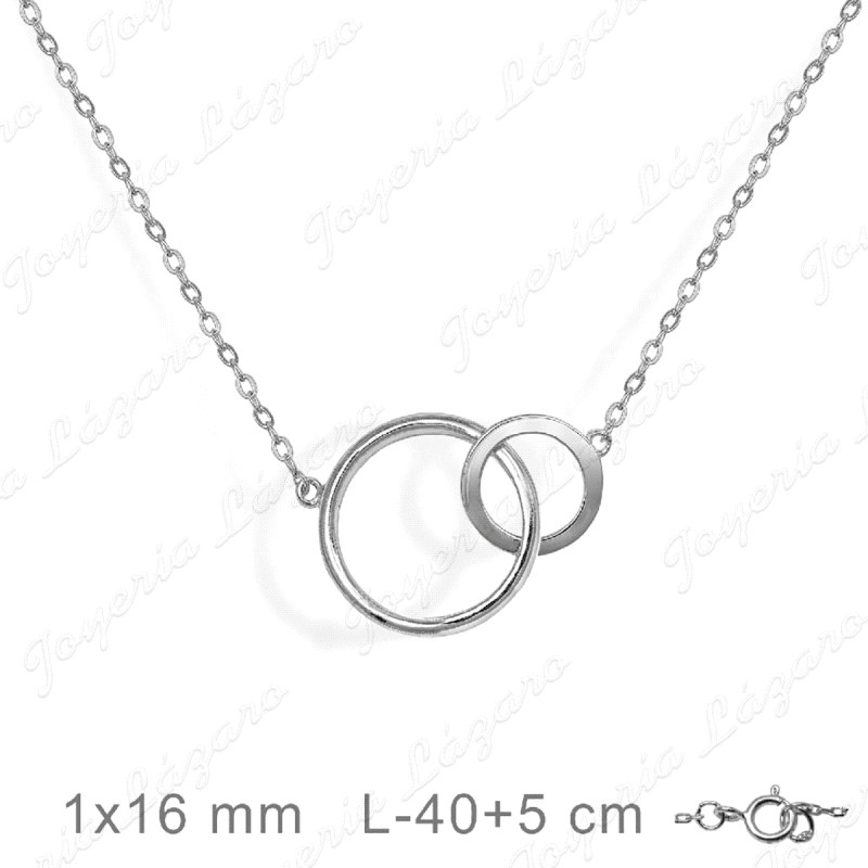 GARGANTILLA PLATA 2 CIRCULOS