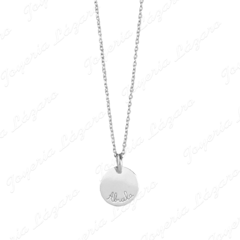 GARGANTILLA PLATA MEDALLA ABUELA CADENITA FORZADA
