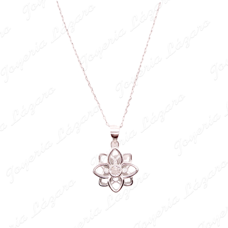 GARGANTILLA PLATA FLOR CUAJO CIRCO