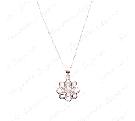 GARGANTILLA PLATA FLOR CUAJO CIRCO