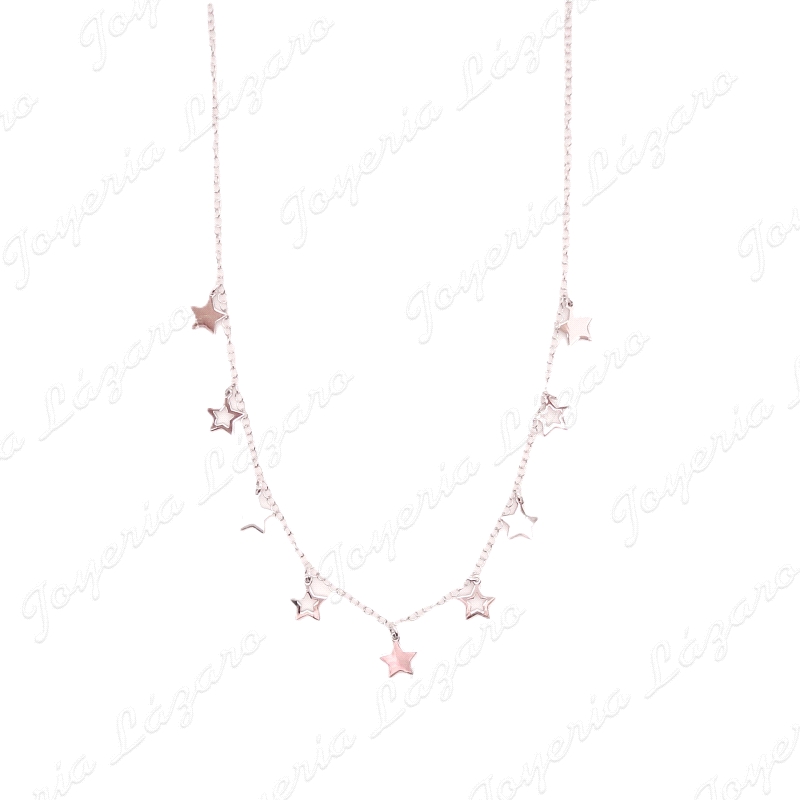 GARGANTILLA PLATA ESTRELLAS LISA/CALADAS