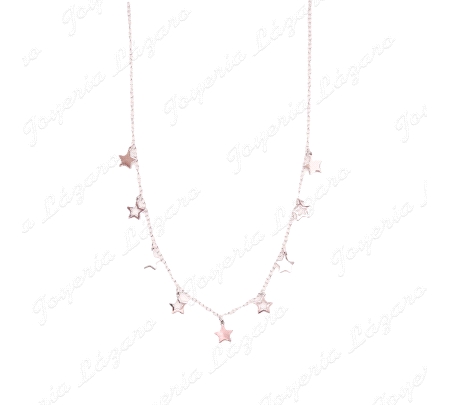 GARGANTILLA PLATA ESTRELLAS LISA/CALADAS